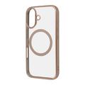 レイアウト iPhone 16用Like standard MagSafe対応 マグネットアクセサリー対応 衝撃吸収 バンパー マット メタリック ハイブリッドケース ピンクゴールド RT-P46MG3/PGM