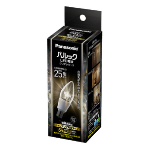 パナソニック パルックLED電球 クリアシリーズ (シャンデリア電球タイプ)3．4W (電球色相当) LDC3LE17C2-イメージ1