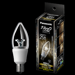 パナソニック パルックLED電球 クリアシリーズ (シャンデリア電球タイプ)3．4W (電球色相当) LDC3LE17C2-イメージ2
