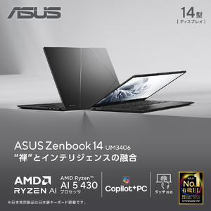 ASUS ASUS Zenbook 14 (UM3406) ジェードブラック UM3406GA-TAI5165WS-イメージ2