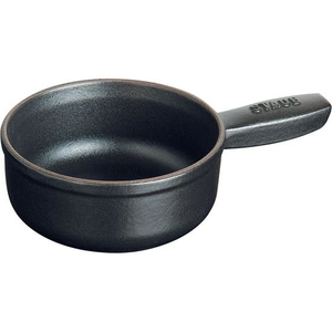 STAUB ストウブ アヒージョポット ミニチーズフォンデュポット 12cm 黒 FC391LT-6725000-イメージ1