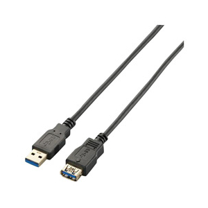 エレコム USB3．0延長ケーブル(A-A)(2m) ブラック USB3-E20BK-イメージ1