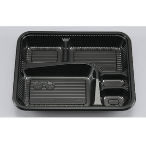シーピー化成 弁当容器 Z-256(B) BS黒 本体 100枚 FCG419V-00738154-イメージ1