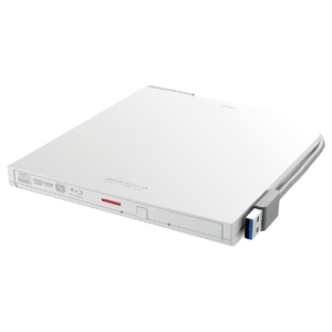 バッファロー USB3．2(Gen1)対応 ポータブルブルーレイドライブ 書込ソフト添付 ホワイト BRXL-PTV6U3-WHB-イメージ1