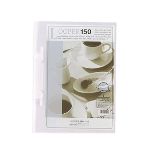 リヒトラブ ルーパーファイル A4タテ 2穴 150枚収容 乳白 5冊 1パック（5冊） F844653-F3016-5P-1-イメージ1