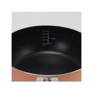 パール金属 ふっ素加工IH対応目盛付料理フライパン22cmオレンジ FC000NR-HC-68-イメージ3