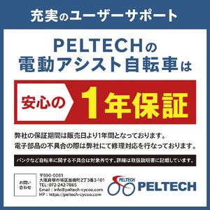 PELTECH 【電動アシスト自転車】X-adventure 36Vセンターモーターモデル 外装6段 折り畳みモデル カーキ TDN-246L-KH-イメージ8