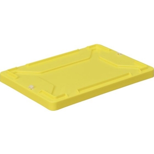 ＤＩＣプラスチック F型コンテナ蓋(ロック付) W423×D288×H36.5 黄 イエロー42329036.5F-4､F-8､F-12､F-17､F-21 FC944GK-5011752-イメージ1