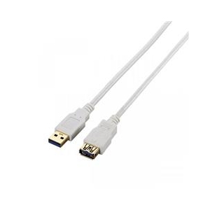 エレコム USB3．0延長ケーブル(A-A) 1．0m ホワイト USB3-E10WH-イメージ1