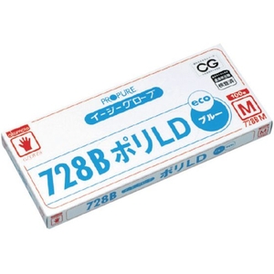 オカモト イージーグローブ728BポリLD外エンボスブルー SS (100枚) FC575EL-8081178-イメージ2