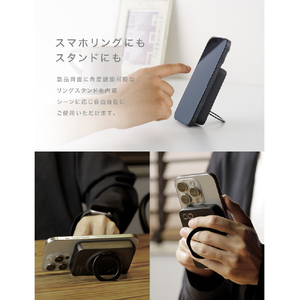 CIO SMARTCOBY Ex02 Wireless Charger(Magnet & Watch) plus Stand ブラック CIO-MB20W1C-5000-EX02-BK-イメージ4