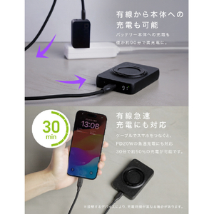 CIO SMARTCOBY Ex02 Wireless Charger(Magnet & Watch) plus Stand ブラック CIO-MB20W1C-5000-EX02-BK-イメージ6