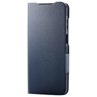エレコム Galaxy A25 5G(SC-53F)用ソフトレザーケース 薄型 磁石付 ネイビー PM-G253PLFUNV