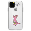 Dparks iPhone 11 Pro用ソフトクリアケース はらぺこザウルス/ピンク DS17233I58R