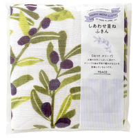 藤栄 ハッピーモチーフ しあわせ重ねふきん オリーブ KF006ｶﾔﾌｷﾝｵﾘ-ﾌﾞ