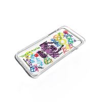 Dparks iPhone XS/X用ソフトクリアケース 落書き バイオレット DS15233I58