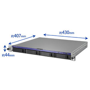 I・Oデータ 高速CPU搭載 Windows Server IoT 2025 for Storage Standard 4 ドライブラックマウント法人向けNAS 80TB HDL4-Z25SI3B80U-イメージ2