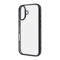 レイアウト iPhone 16用Like standard 衝撃吸収 バンパー メタリック ハイブリッドケース ブラック RT-P46CC16/BM