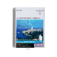 リヒトラブ ルポ・リーンフォース・クリヤーポケット A5タテ 20穴 10枚 グレー F804998N2010