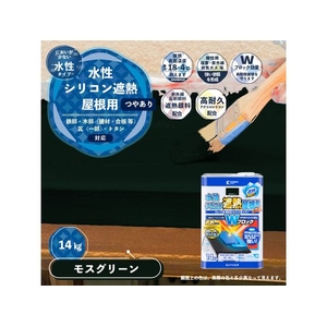 カンペハピオ 水性シリコン遮熱屋根用 モスグリーン 14K FCB398M-イメージ2