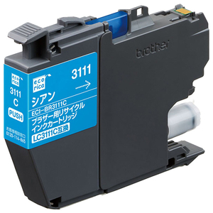 エコリカ リサイクルインクカートリッジ シアン ECI-BR3111C エコリカ リサイクルインクカートリッジ シアン ECI-BR3111C