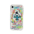Dparks iPhone XR用ソフトクリアケース 落書き ブルー DS15234I61