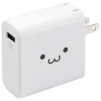 エレコム AC充電器(USBポート/QC3．0) ホワイトフェイス MPA-ACUQ01WF