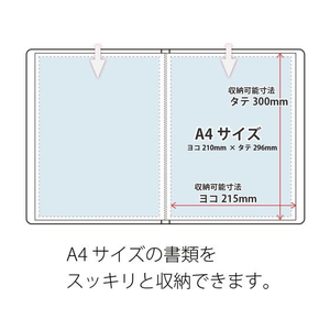 プラス クリアーファイル A4タテ 10ポケット レッド/88412/FC-121EL FCS8406-イメージ6