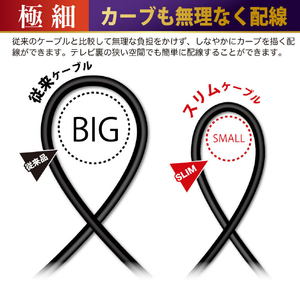 JTT スリムHDMIケーブル 3m JTHDMI30-SLBK-イメージ6