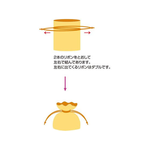 ヘイコー ギフト巾着袋 オーガンジーバッグ S ホワイト 10枚 FC355SG-008705018-イメージ3
