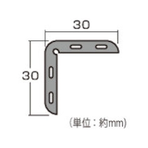 光 L型プロテクター テープ付 グレー345900 FC690FW-4189825-イメージ3
