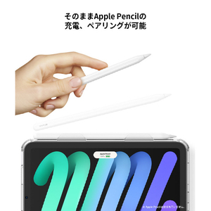 araree iPad mini (A17 Pro)/ (第6世代)用FLEXIELD ペンホルダー付きスタンドケース クリア AR22235-イメージ12