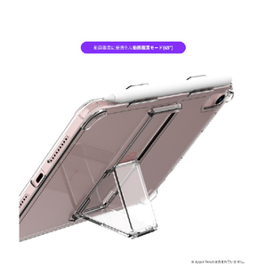 araree iPad mini (A17 Pro)/ (第6世代)用FLEXIELD ペンホルダー付きスタンドケース クリア AR22235-イメージ8