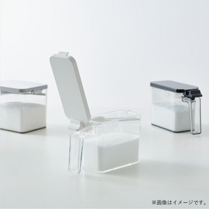 アスベル フォルマ 密閉 調味料ポット プッシュ S 450mL グレー FCF407N-A1146-イメージ3