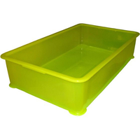 江部松商事 EBM/PP 半透明カラー番重 A型 特大 イエロー(サンコー製) FC196LC-1084340