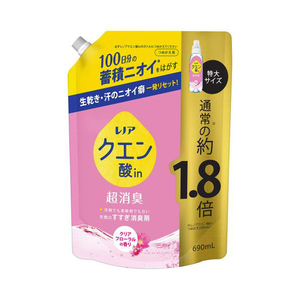 P&G レノア クエン酸in超消臭 クリアフローラル 付け替え 特大 690ml レノアクエンサンフロ-ラルカエSL690ML P&G レノア クエン酸in超消臭 クリアフローラル 付け替え 特大 690ml レノアクエンサンフロ-ラルカエSL690ML