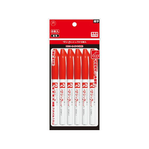 寺西化学工業 マジックインキNo.700 極細 6本パック 赤 FCE229U-M700-T2-6P-イメージ1