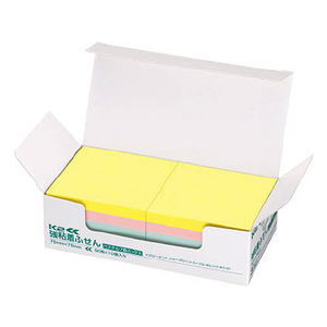 コクヨ 強粘着ふせん〈K2〉 75×75 7色ミックス パステル10冊 F028606-K2ﾒ-KP7575X10-イメージ1