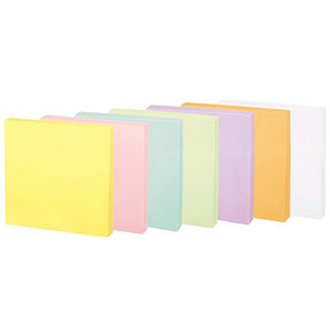 コクヨ 強粘着ふせん〈K2〉 75×75 7色ミックス パステル10冊 F028606-K2ﾒ-KP7575X10-イメージ2