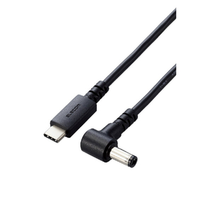 エレコム ノートPC用充電ケーブル(USB Type-C/DC5．5mmコネクター/100W)2m ブラック DC-PDFE20BK-イメージ1