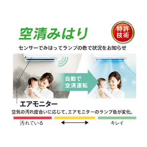 東芝 「工事代金別」 18畳向け 自動お掃除付き 冷暖房インバーターエアコン e angle select 大清快 U-DRシリーズ RASU562E5DRWS-イメージ7