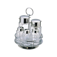 大塚硝子店 #80 五本立 カスターセット ガラス製 FC955LE-1992400