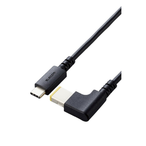 エレコム ノートPC用充電ケーブル(USB Type-C/DC角コネクター/100W)2m ブラック DC-PDLE20BK-イメージ1