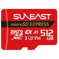 SUNEAST 最大読込速度：890MB/s最大書込速度810MB/s microSD Express Card SE-MSE512G20P1F