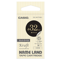カシオ ネームランドテープ カットラベル XR-36CTBK1