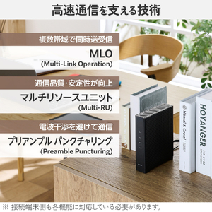 エレコム Wi-Fi 7 2882+688Mbps 1Gルーター ブラック WRC-BE36GS-B-イメージ5