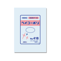 シモジマ ポリ袋 No.418 0.04×380×530mm 100枚 F086897-#006618800
