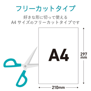 エレコム 宛名表示ラベル(速貼タイプ・フリーカット・1面×20シート) EDT-TMQN1-イメージ5