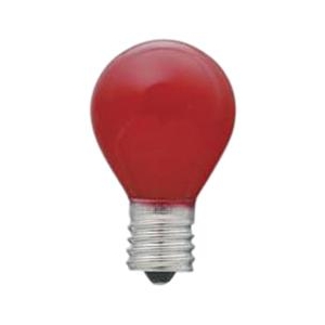 エルパ 25W カラーS型ミニ球 レッド G-20H(R)-イメージ1