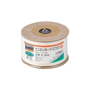 トラスコ中山 TRUSCO　ビニロンロープ　3つ打　線径4mmX長さ50m R-450-イメージ1